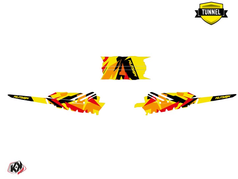 snowmobile skidoo backcountry sport icecamo yellow-red  graphic kit | Skidoo | Kutvek - View 5