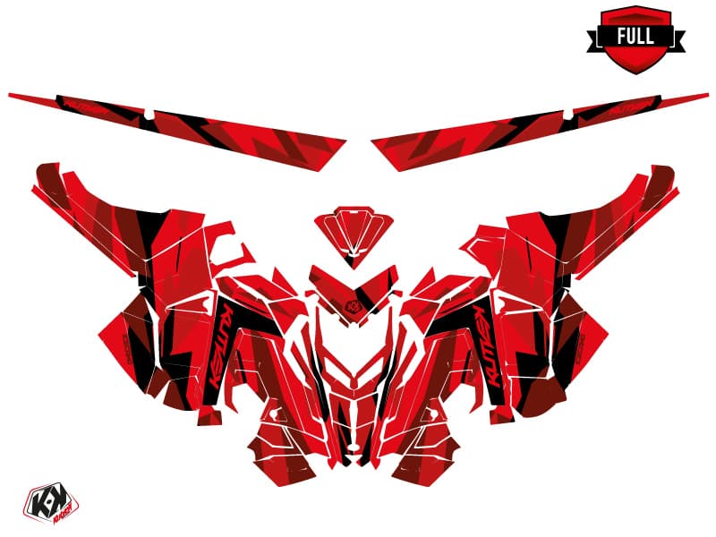 Snowmobile POLARIS RMK PRO AXYS ICECAMO Red graphic kit | Polaris | Kutvek - View 3