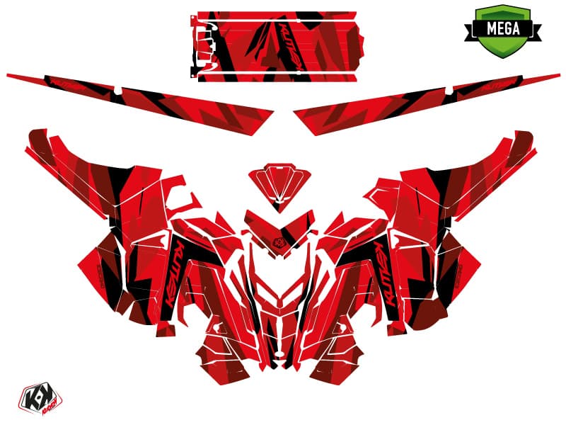 Snowmobile POLARIS RMK PRO AXYS ICECAMO Red graphic kit | Polaris | Kutvek - View 4