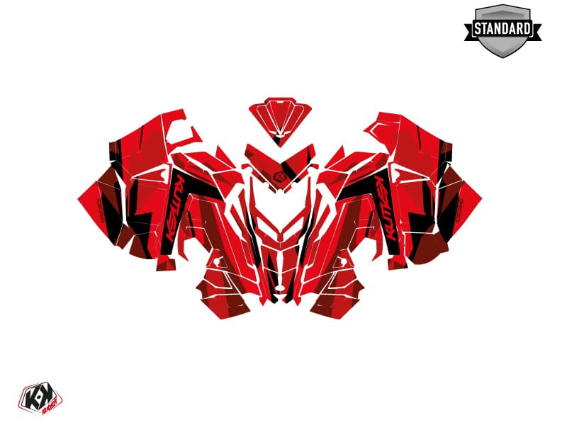Snowmobile POLARIS KHAOS AXYS ICECAMO Red graphic kit | Polaris | Kutvek - View 2