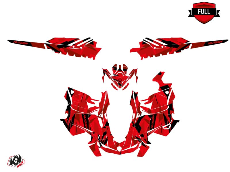 snowmobile skidoo backcountry sport icecamo red  graphic kit | Skidoo | Kutvek - View 3