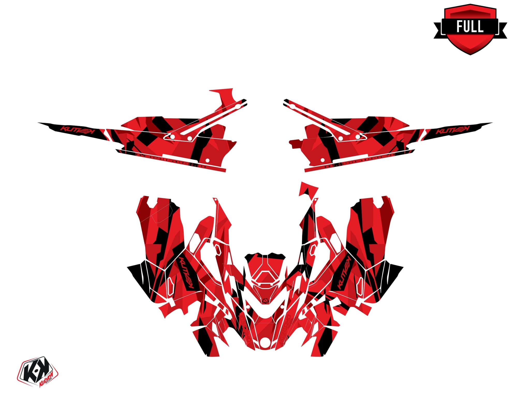 kit graphique motoneige lynx boondocker ds icecamo rouge | Lynx | Kutvek - View 3