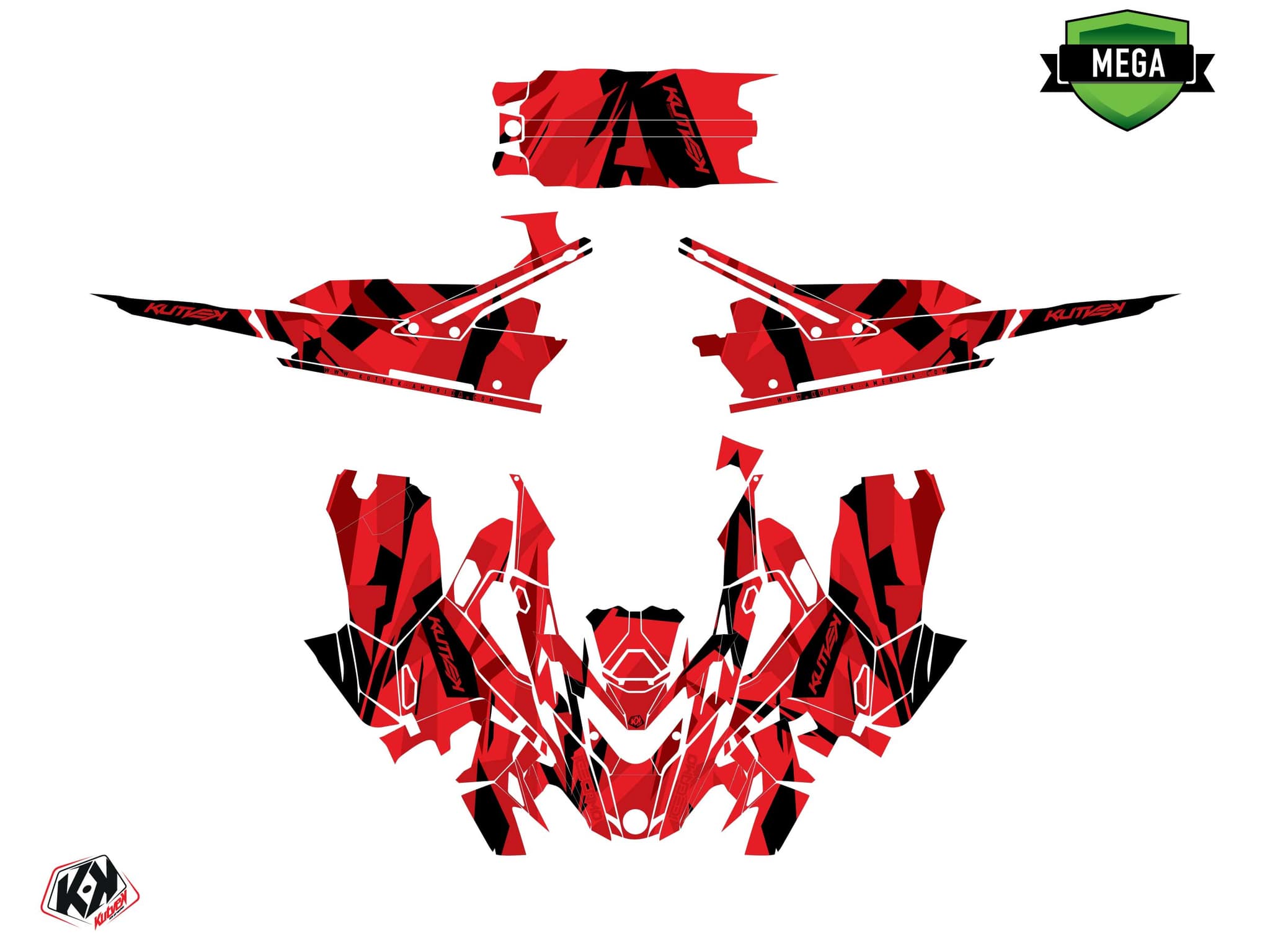 kit graphique motoneige lynx boondocker ds icecamo rouge | Lynx | Kutvek - View 4