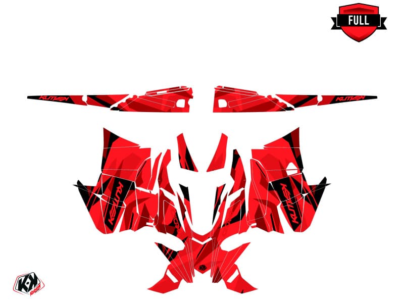Snowmobile YAMAHA SIDEWINDER SRX ICECAMO Red graphic kit | Yamaha | Kutvek - View 3