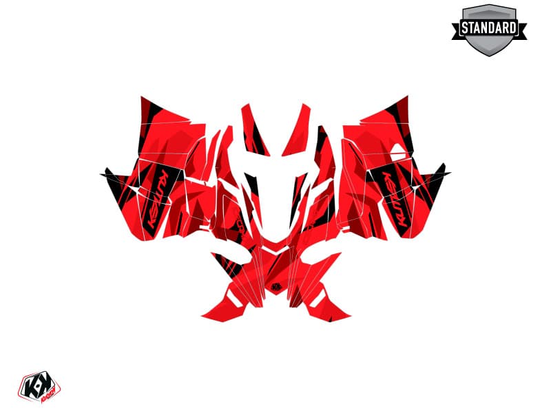 Snowmobile YAMAHA SIDEWINDER SRX ICECAMO Red graphic kit | Yamaha | Kutvek - View 2