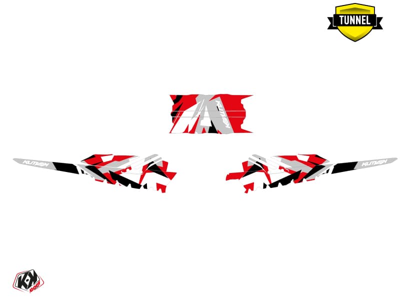 snowmobile skidoo backcountry sport icecamo red-white  graphic kit | Skidoo | Kutvek - View 5