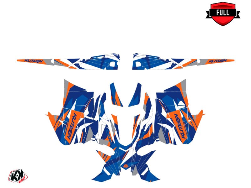 Snowmobile YAMAHA SIDEWINDER SRX ICECAMO Blue-Orange graphic kit | Yamaha | Kutvek - View 3