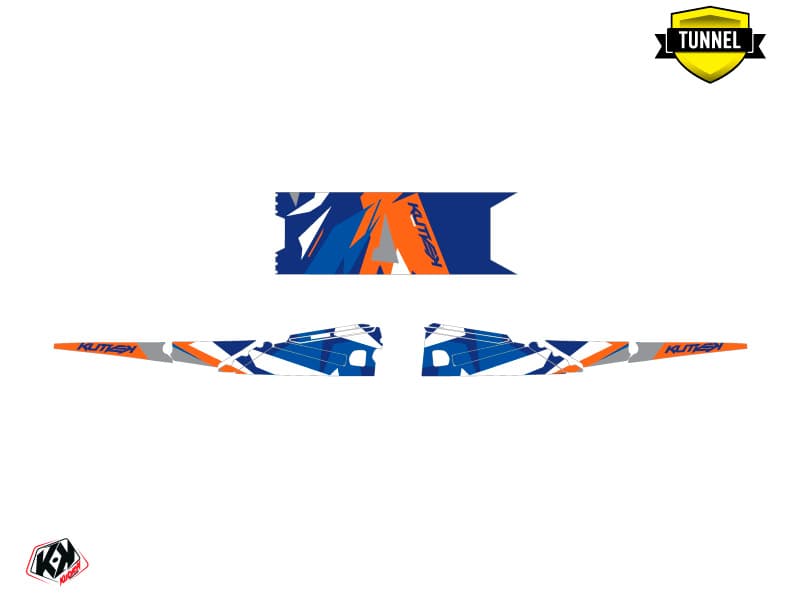 Snowmobile YAMAHA SIDEWINDER SRX ICECAMO Blue-Orange graphic kit | Yamaha | Kutvek - View 5