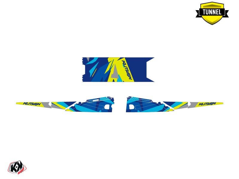 Snowmobile YAMAHA SIDEWINDER SRX ICECAMO Blue-Yellow graphic kit | Yamaha | Kutvek - View 5