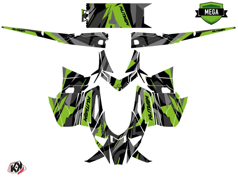 kit de decoración motoneige arctic cat m alpha one icecamo negro-verde | Arctic Cat | Kutvek - View 4