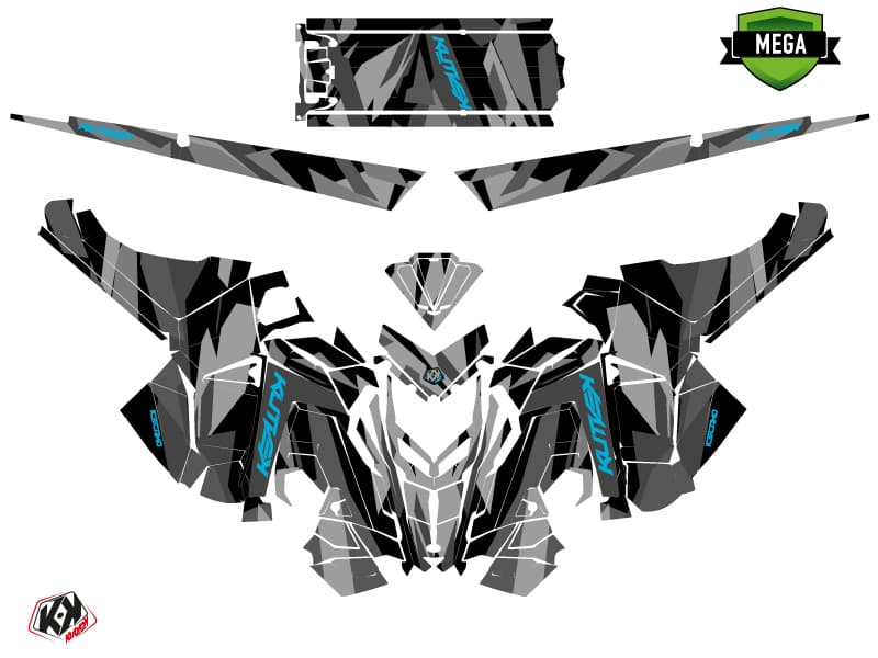 Snowmobile POLARIS RMK PRO AXYS ICECAMO Black-Blue graphic kit | Polaris | Kutvek - View 4