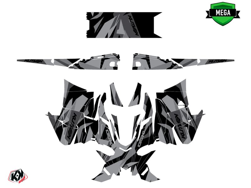 Snowmobile YAMAHA SIDEWINDER SRX ICECAMO Black graphic kit | Yamaha | Kutvek - View 4