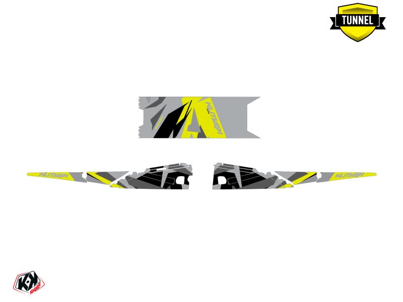 Snowmobile YAMAHA SIDEWINDER SRX ICECAMO Grey-Yellow graphic kit | Yamaha | Kutvek - View 5
