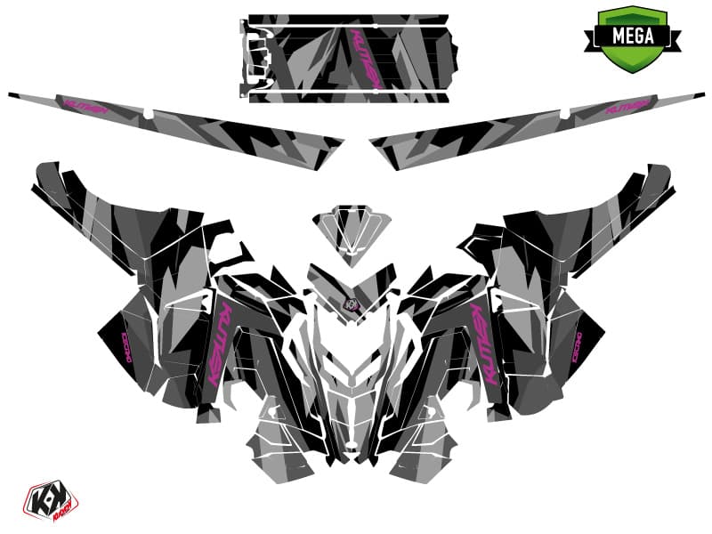 Snowmobile POLARIS RMK PRO AXYS ICECAMO Black-Pink graphic kit | Polaris | Kutvek - View 4
