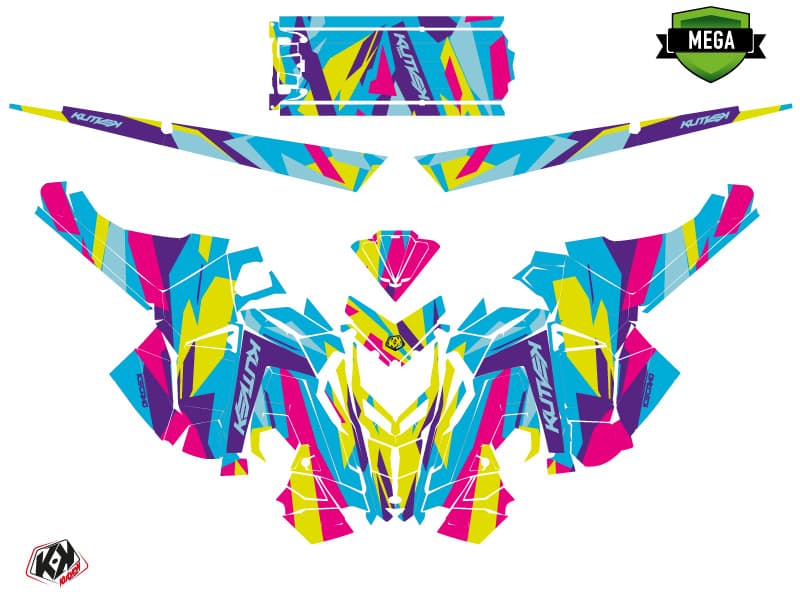 Snowmobile POLARIS RMK PRO AXYS ICECAMO Blue-Mauve graphic kit | Polaris | Kutvek - View 4