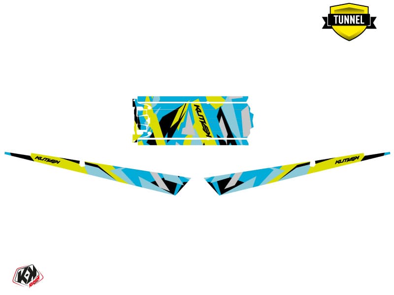Snowmobile POLARIS RMK PRO AXYS ICECAMO Blue-Lime graphic kit | Polaris | Kutvek - View 5