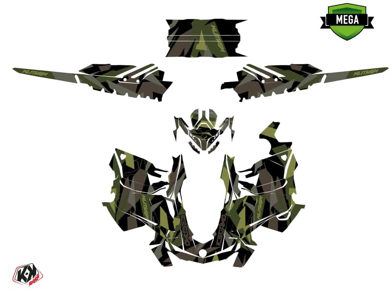 snowmobile skidoo backcountry sport icecamo black-khaki  graphic kit | Skidoo | Kutvek - View 4