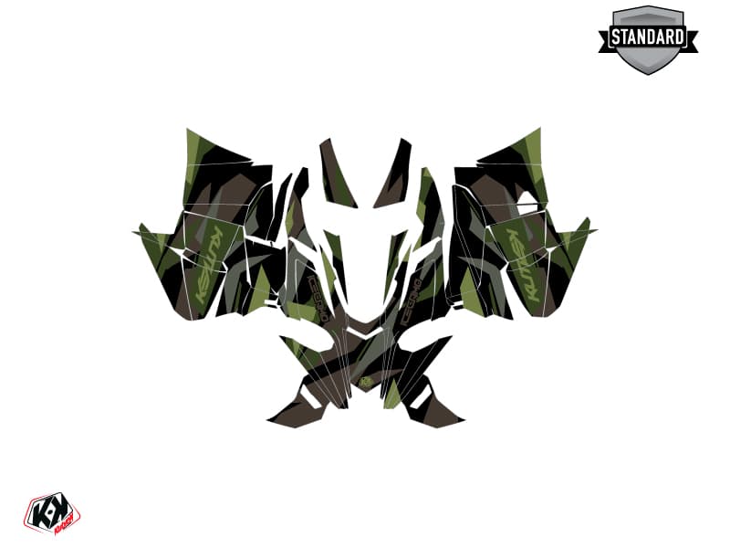 Snowmobile YAMAHA SIDEWINDER SRX ICECAMO Black-khaki graphic kit | Yamaha | Kutvek - View 2