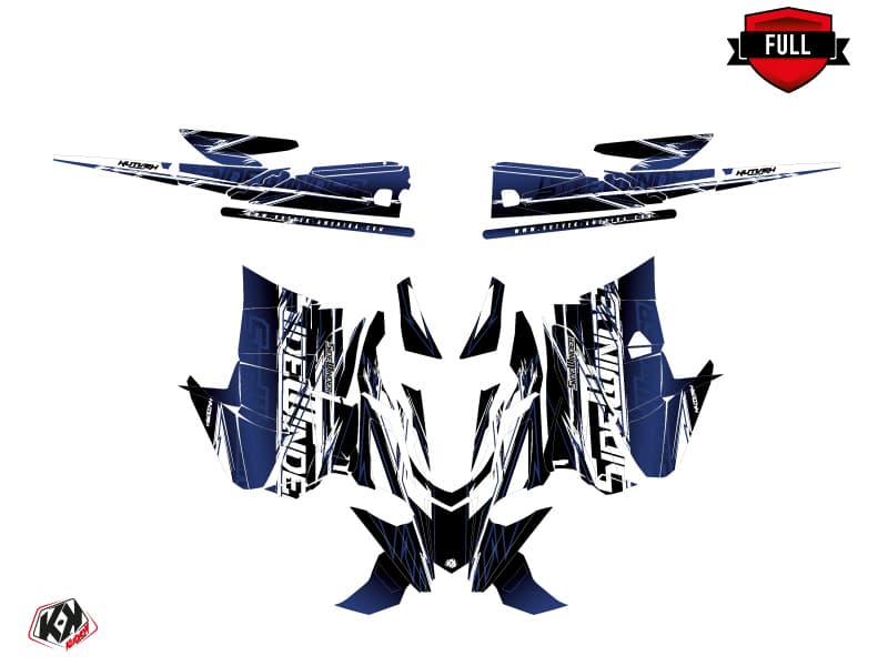 Snowmobile YAMAHA SIDEWINDER SRX MISSION Blue graphic kit | Yamaha | Kutvek - View 3