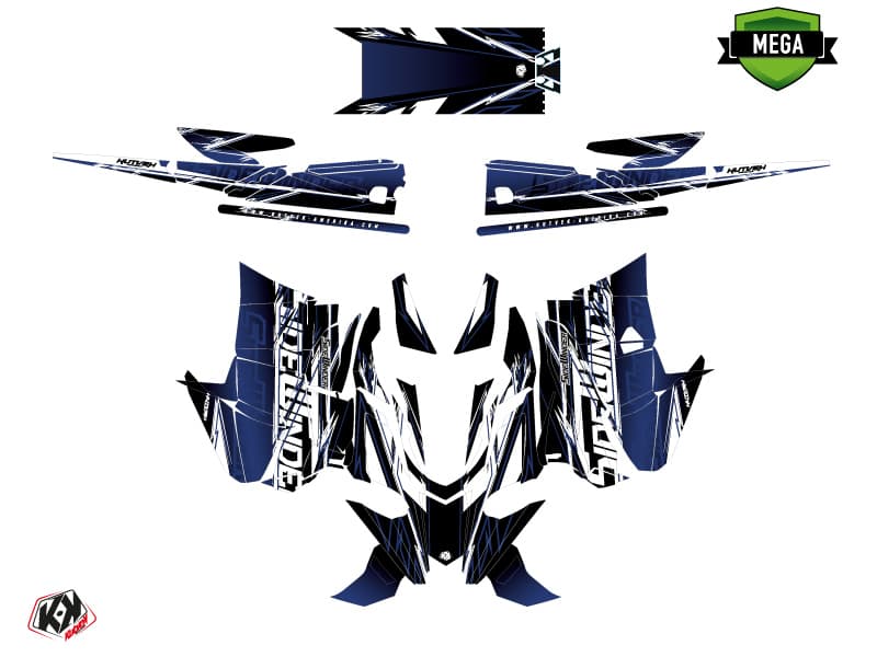 Snowmobile YAMAHA SIDEWINDER SRX MISSION Blue graphic kit | Yamaha | Kutvek - View 4