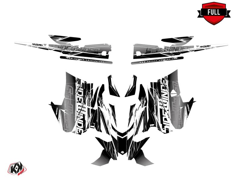Snowmobile YAMAHA SIDEWINDER SRX MISSION Grey graphic kit | Yamaha | Kutvek - View 3