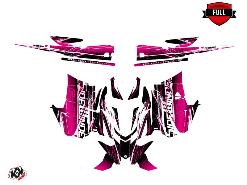 Snowmobile YAMAHA SIDEWINDER SRX MISSION Pink graphic kit | Yamaha | Kutvek - View 3