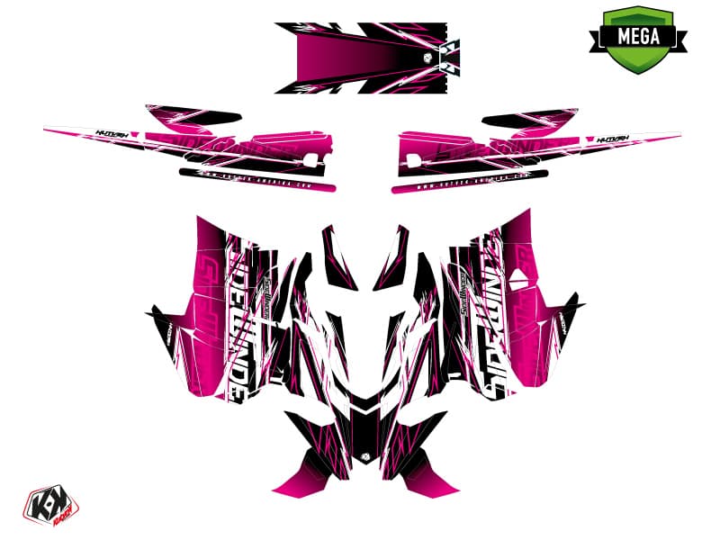 Snowmobile YAMAHA SIDEWINDER SRX MISSION Pink graphic kit | Yamaha | Kutvek - View 4