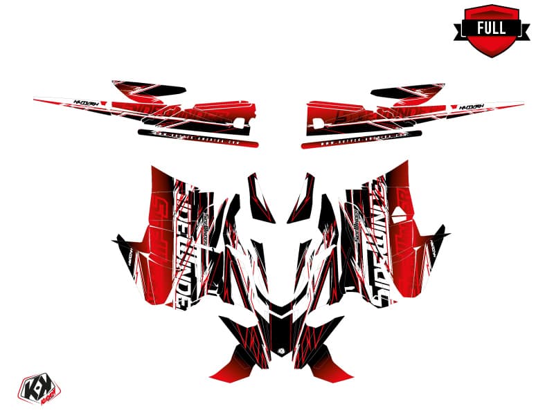 Snowmobile YAMAHA SIDEWINDER SRX MISSION Red graphic kit | Yamaha | Kutvek - View 3