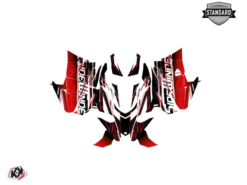 Snowmobile YAMAHA SIDEWINDER SRX MISSION Red graphic kit | Yamaha | Kutvek - View 2