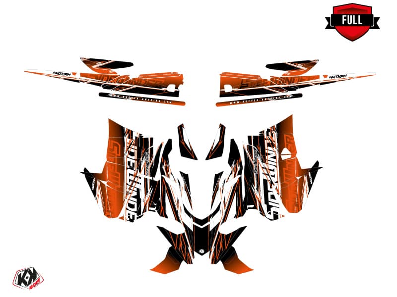 Snowmobile YAMAHA SIDEWINDER SRX MISSION Orange graphic kit | Yamaha | Kutvek - View 3