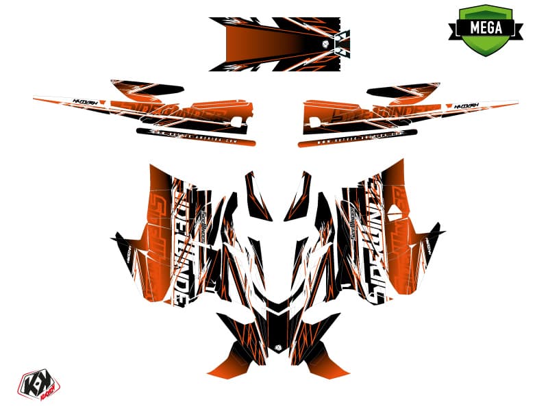 Snowmobile YAMAHA SIDEWINDER SRX MISSION Orange graphic kit | Yamaha | Kutvek - View 4