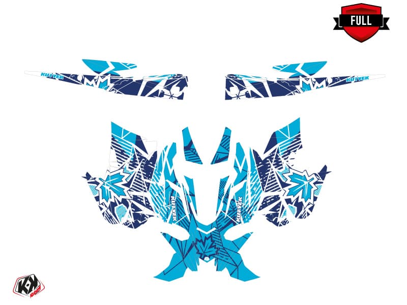 Snowmobile YAMAHA SIDEWINDER SRX REQUIEM Blue graphic kit | Yamaha | Kutvek - View 3
