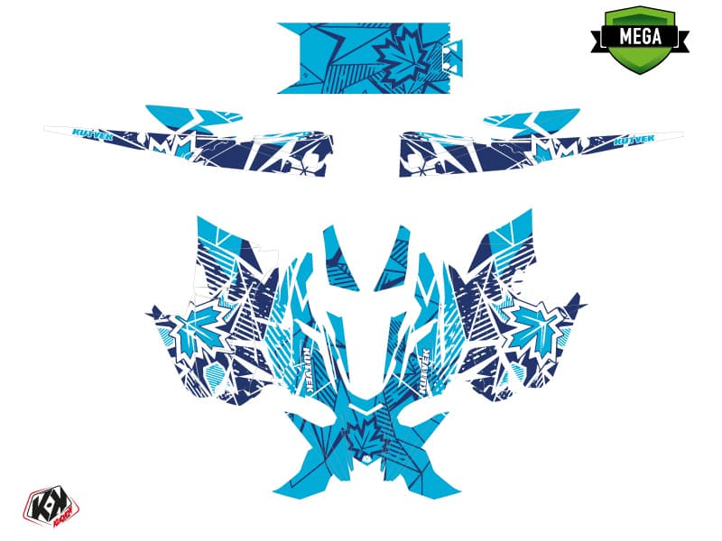 Snowmobile YAMAHA SIDEWINDER SRX REQUIEM Blue graphic kit | Yamaha | Kutvek - View 4