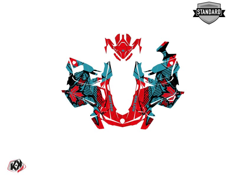 snowmobile skidoo backcountry sport requiem blue-red  graphic kit | Skidoo | Kutvek - View 5