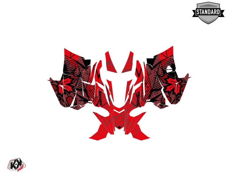 Snowmobile YAMAHA SIDEWINDER SRX REQUIEM Red graphic kit | Yamaha | Kutvek - View 2
