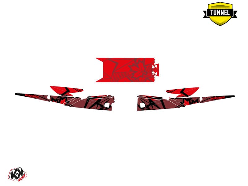 Snowmobile YAMAHA SIDEWINDER SRX REQUIEM Red graphic kit | Yamaha | Kutvek - View 5