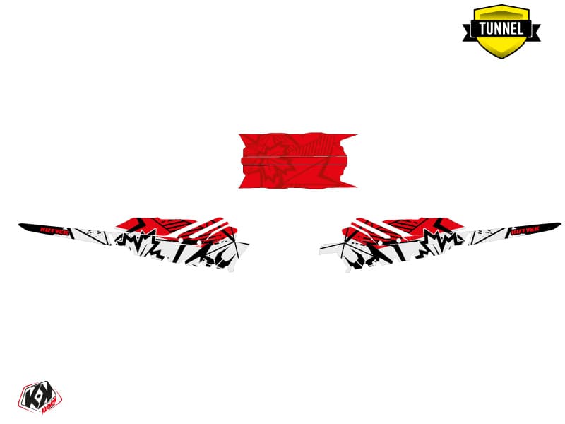 snowmobile skidoo backcountry sport requiem red-white  graphic kit | Skidoo | Kutvek - View 5
