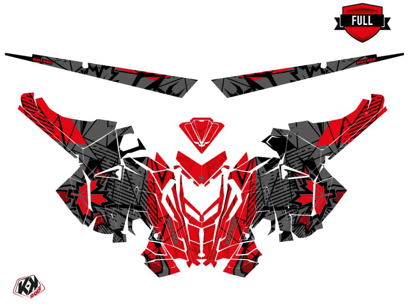 Snowmobile POLARIS RMK PRO AXYS REQUIEM Black-Red graphic kit | Polaris | Kutvek - View 3