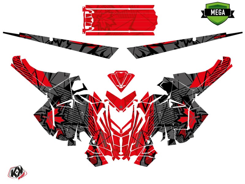 Snowmobile POLARIS RMK PRO AXYS REQUIEM Black-Red graphic kit | Polaris | Kutvek - View 4