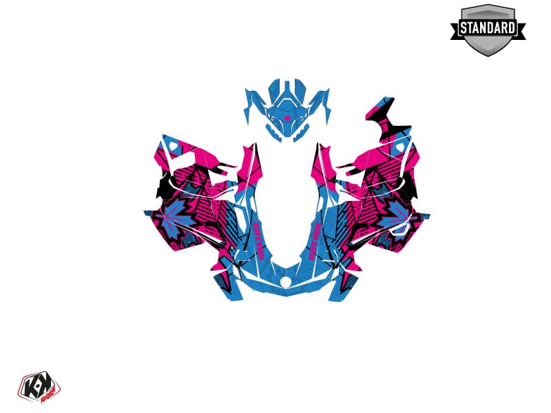 Kit graphique Motoneige SKIDOO GRAND TOURING LIMITED 600R E-TEC REQUIEM Rose-Bleu | Skidoo | Kutvek - View 2