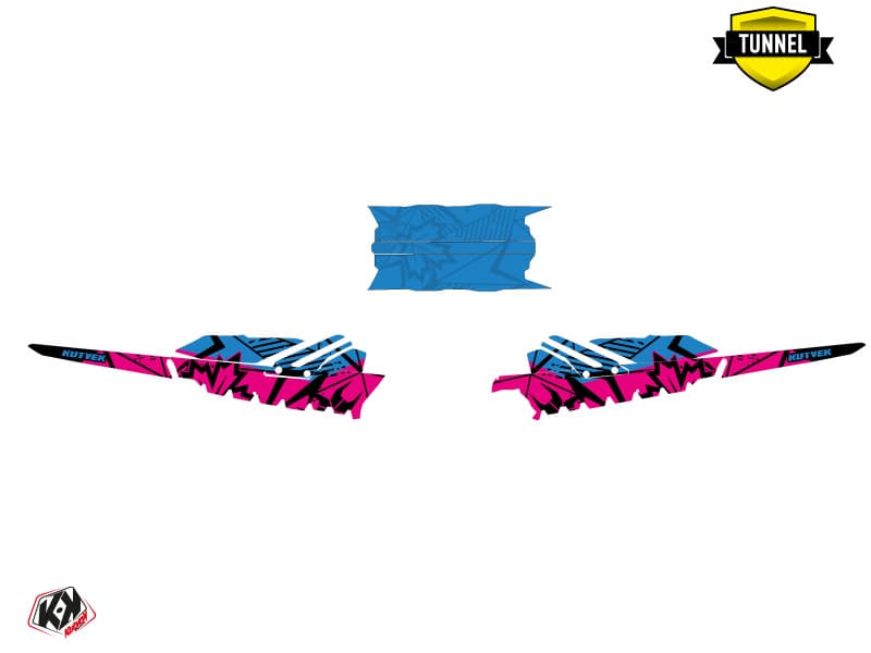 snowmobile skidoo backcountry sport requiem pink-blue  graphic kit | Skidoo | Kutvek - View 5