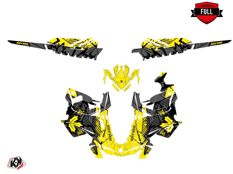 snowmobile skidoo backcountry sport requiem yellow  graphic kit | Skidoo | Kutvek - View 3