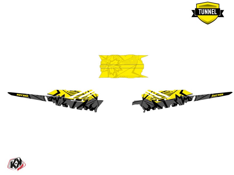 snowmobile skidoo backcountry sport requiem yellow  graphic kit | Skidoo | Kutvek - View 5