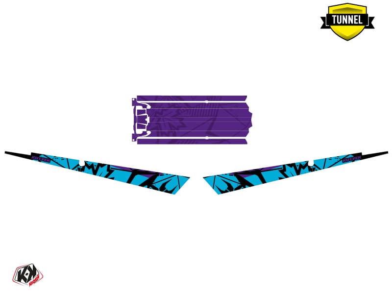 Snowmobile POLARIS RMK PRO AXYS REQUIEM Blue-Mauve graphic kit | Polaris | Kutvek - View 5