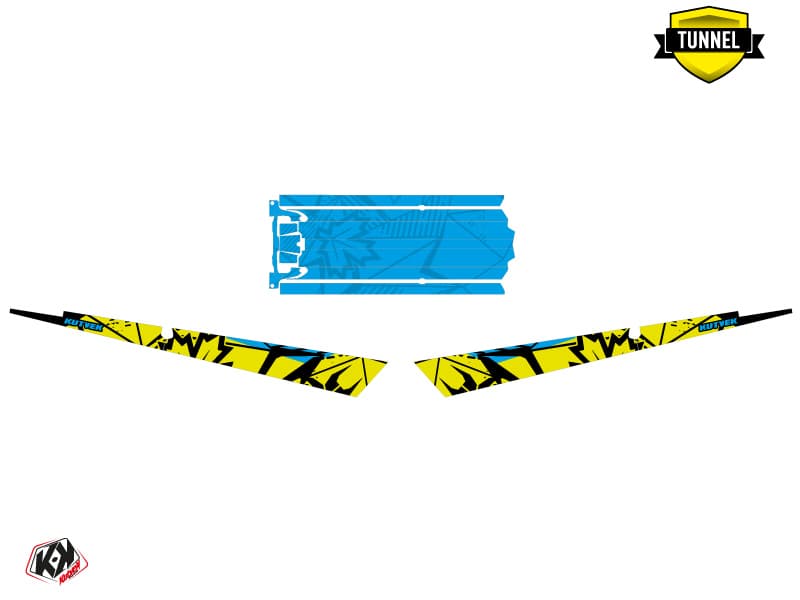 Snowmobile POLARIS RMK PRO AXYS REQUIEM Blue-Lime graphic kit | Polaris | Kutvek - View 5
