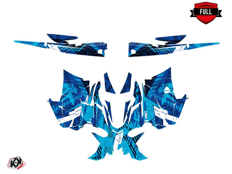 Snowmobile YAMAHA SIDEWINDER SRX REDROCK Blue graphic kit | Yamaha | Kutvek - View 3