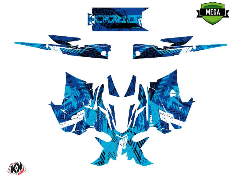 Snowmobile YAMAHA SIDEWINDER SRX REDROCK Blue graphic kit | Yamaha | Kutvek - View 4