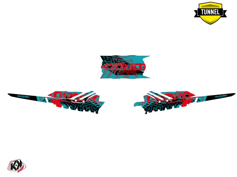 snowmobile skidoo backcountry sport redrock blue-red  graphic kit | Skidoo | Kutvek - View 5