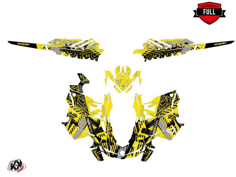 snowmobile skidoo backcountry sport redrock yellow-black  graphic kit | Skidoo | Kutvek - View 3