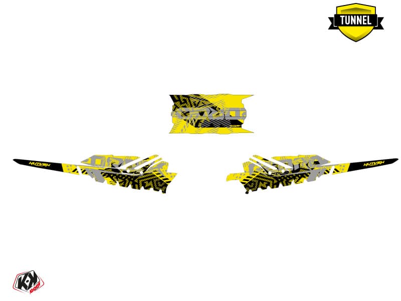 snowmobile skidoo backcountry sport redrock yellow-black  graphic kit | Skidoo | Kutvek - View 5
